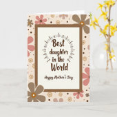 Carte Fille Exceptionnelle Florale (Fleur jaune)