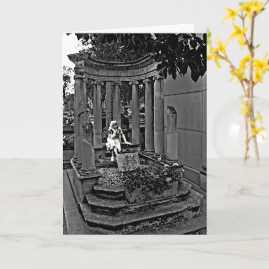 Carte Fille fantomatique Paris (Fleur jaune)