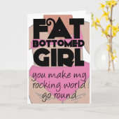 Carte Fille Fat Bottomed (Fleur jaune)