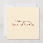 Carte Fille Fée Rose Whimsical Anniversaire (Dos)