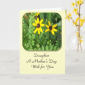 Carte Fille : Fête des Mères (Fleur jaune)