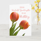 Carte Fille-fille des Tulipes du printemps (Fleur jaune)