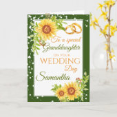 Carte Fille-fille Mariée Jour de mariage tournesol (Fleur jaune)