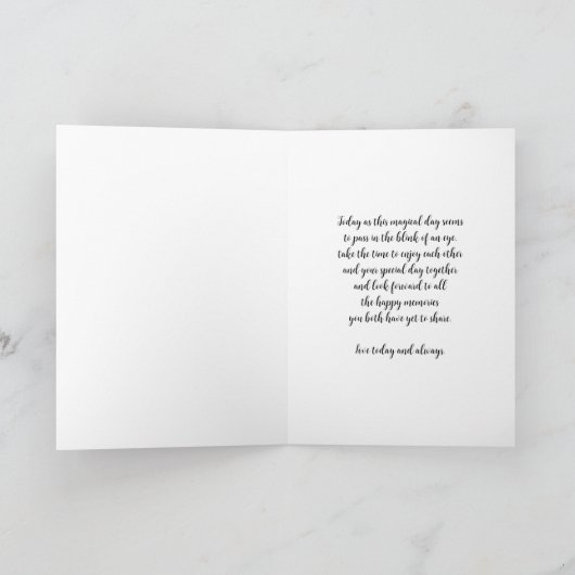 Carte Fille & Fils en droit Jour de mariage Félicitation (Intérieur)