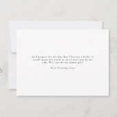 Carte Fille Fleur Feutre Foliage Line Art (Dos)