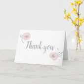 Carte Fille Fleurs simples Gris Et Rose Clair (Fleur jaune)
