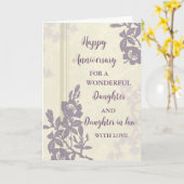 Carte Fille florale et fille en droit Anniversaire (Fleur jaune)