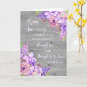 Carte Fille florale et fille en droit Anniversaire (Fleur jaune)