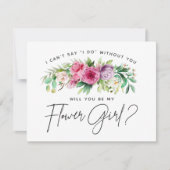 Carte Fille Florale Lumineuse (Devant)