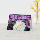 Carte Fille Florale Mari Anniversaire personnalisé (Fleur jaune)