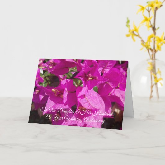 Carte Fille Florale Mari Anniversaire personnalisé (Fleur jaune)