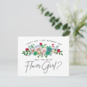 Carte Fille Florale Succulente (Debout devant)