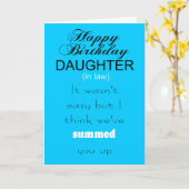 Carte Fille géniale en droit anniversaire (Fleur jaune)