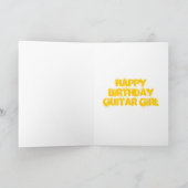 Carte fille guitare d'anniversaire heureuse (Intérieur)