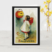 Carte Fille Halloween (Fleur jaune)