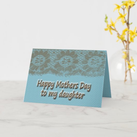 Carte Fille heureuse du jour de mère (Fleur jaune)