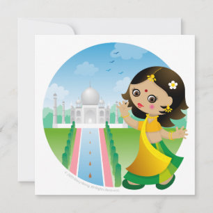 Carte fille indienne