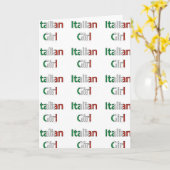 CARTE "FILLE ITALIENNE" JEUX ANNIVERSAIRE (Fleur jaune)