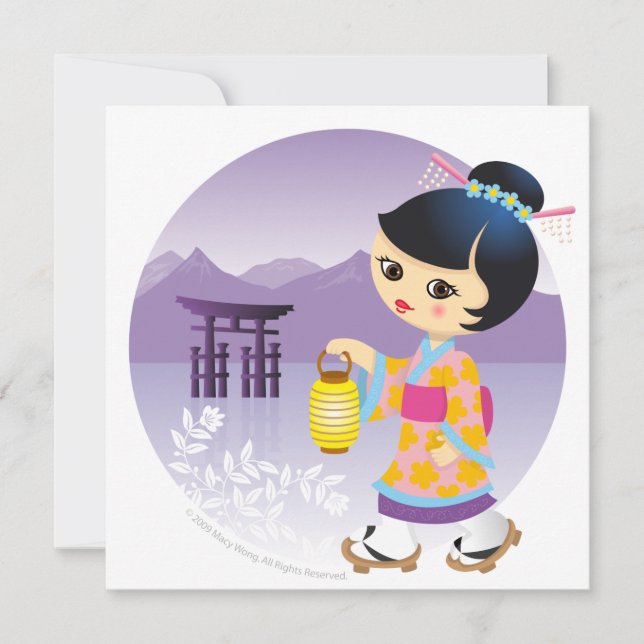 Carte fille japonaise (Devant)