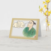 Carte fille japonaise Guy Loves (Fleur jaune)