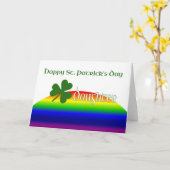 Carte Fille Joyeuse Saint Patrick (Fleur jaune)
