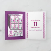 Carte FILLE - Joyeux 11e anniversaire (Intérieur)