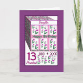 Carte FILLE - Joyeux 13e anniversaire (Devant)