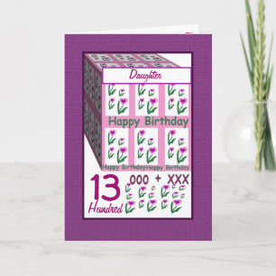 Carte FILLE - Joyeux 13e anniversaire