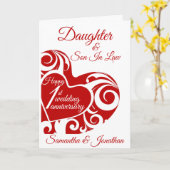 Carte Fille Joyeux 1er anniversaire Mariage (Fleur jaune)