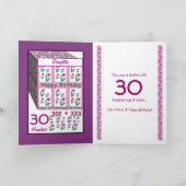 Carte FILLE - Joyeux 30e anniversaire (Intérieur)