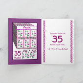 Carte FILLE - Joyeux 35e anniversaire (Intérieur)