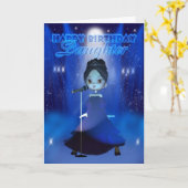 Carte Fille Joyeux Anniversaire chanter Deva Cute Card (Fleur jaune)