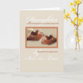 Carte Fille jumelle et gendre pieds bébé Félicitations (Fleur jaune)