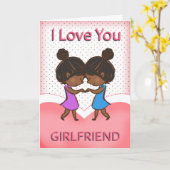 Carte Fille, Lesbienne, mignonne Aimant Africain América (Fleur jaune)