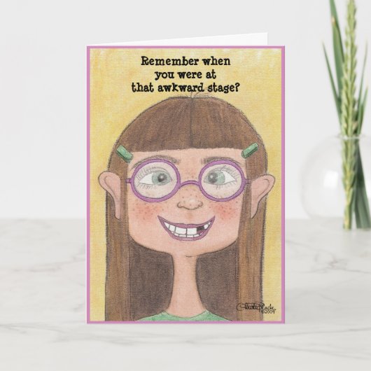 Carte Fille maladroite d'étape (Devant)