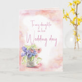 Carte Fille Mariage Jour Aquarelle Floral (Fleur jaune)