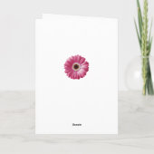 Carte Fille Mariage Jour rose Gerbera (Dos)