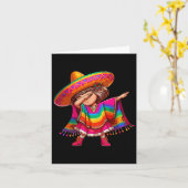 Carte Fille mexicaine Cinco De Mayo Sombrero Latina mexi (Fleur jaune)