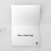 Carte Fille mignonne promenant son chien pour son annive (Intérieur)