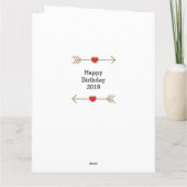 Carte Fille moderne 16e anniversaire Big (Dos)