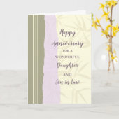 Carte Fille moderne et son en droit Anniversaire Mariage (Fleur jaune)