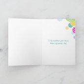 Carte Fille multicolore abstraite de joyeux anniversaire (Intérieur)