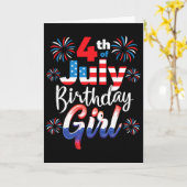 Carte Fille née le 4 juillet (Fleur jaune)