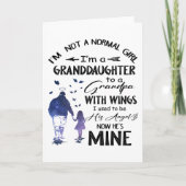 Carte Fille normale Grand-fille Papi avec ailes Ange (Devant)