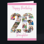 Carte Fille Numéro 26 Photo Collage Big 26th Birthday<br><div class="desc">Personnalisez cette grande carte de 26ème anniversaire avec jusqu'à 13 photos différentes. Conçu pour votre fille (bien que 'fille' puisse être édité à un nom ou ce que vous voulez), le collage photo numéro 26 est une façon réfléchie de donner une carte d'anniversaire avec une qualité unique et spéciale. Le...</div>