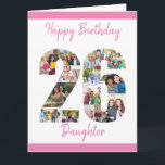 Carte Fille Numéro 26 Photo Collage Big 26th Birthday<br><div class="desc">Personnalisez cette grande carte de 26ème anniversaire avec jusqu'à 13 photos différentes. Conçu pour votre fille (bien que 'fille' puisse être édité à un nom ou ce que vous voulez), le collage photo numéro 26 est une façon réfléchie de donner une carte d'anniversaire avec une qualité unique et spéciale. Le...</div>
