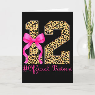 Carte Fille officielle de 12 ans Coquette Bow L