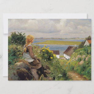 Carte Fille perdue dans la pensée
