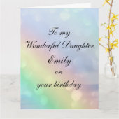 Carte Fille personnalisée Anniversaire (Fleur jaune)