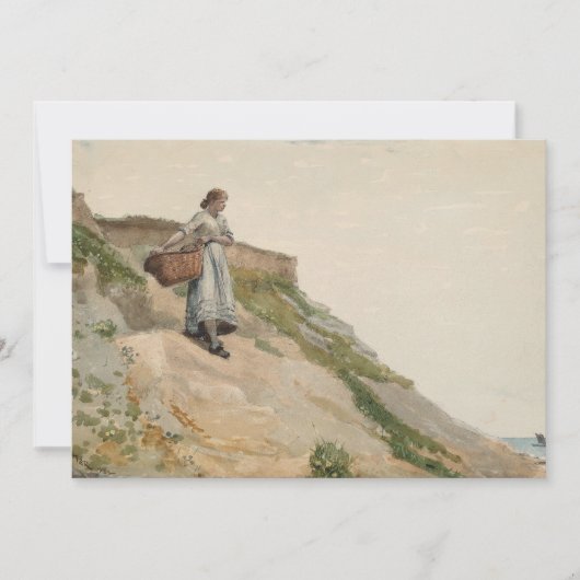 Carte Fille portant un panier | Winslow Homer (Devant)